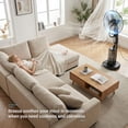 thumbnail image 2 of Ktaxon 18 inch Household Floor Standing Mist Fan with 5L Detachable Water Tank, LED Display, PP Body, Copper Motor, Black, Ventilation and Humidification, Touch Control + Remote Control, 2 of 11