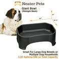 thumbnail image 3 of Neater Pets Giant Bowl for Large Dogs - Great for Multi-Pet Households - Extra Large Plastic Trough Style Food or Water Bowl for Use Indoors or Outdoors, Midnight Black, 2.25 Gallon (288 Oz.), 3 of 10