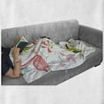 thumbnail image 6 of Birds Soft Flannel Fleece Blanket, Tropical Themed Exotic Birds Alluring Keel-Billed Toucan Pinky Flamingo and Pelican, Cozy Plush for Indoor and Outdoor Use, 50" x 70", Multicolor, by Ambesonne, 6 of 6