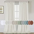 thumbnail image 1 of Cortinas H.VERSAILTEX de lino natural con lengüeta en la parte superior, 213 cm de longitud, 2 paneles, 1 of 8