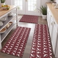 thumbnail image 2 of Red Christmas Deer Pattern Kitchen Rugs Sets Of 3,Kitchen Runner Rugs Non Skid Washable,Decorative Kitchen Floor Mats for Kitchen,Sink,Laundry,17"x30"+ 17"x47" + 17"x59", 2 of 6