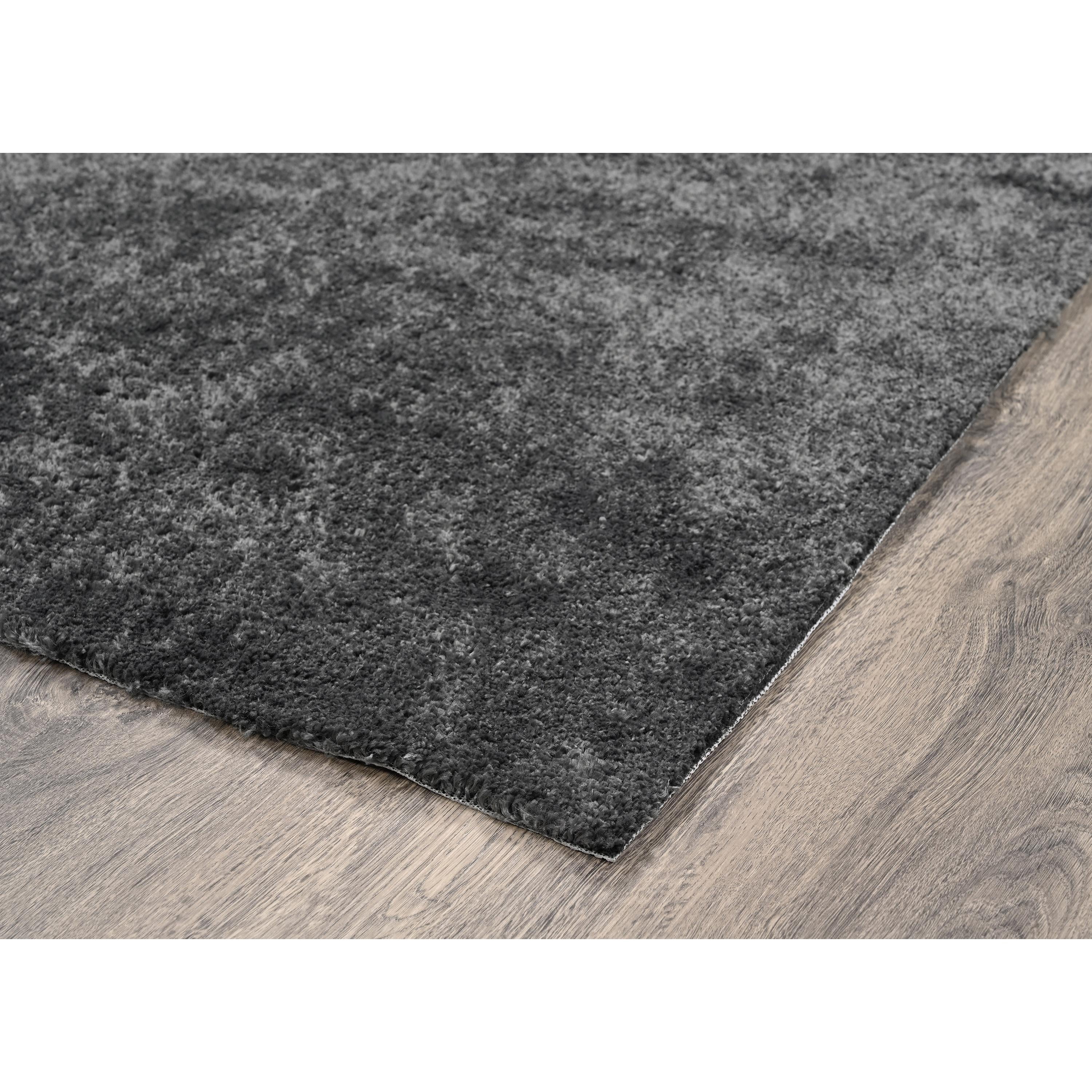 Garland Rug Gramercy Washable Polypropylene Cinder Gray Bathroom Carpet, 6' x 9'