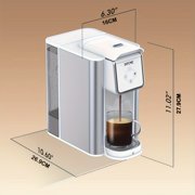 SiFENE 3-in-1 Single Serve Coffee Maker for K Cup Pods, Ground Coffee & Tea, Removable Water Reservoir, Compact Brewer for Kitchen, Office & Dorm Use, White