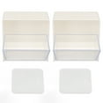 thumbnail image 1 of Caja de almacenamiento de escritorio, 2 uds., caja de soporte colgante con cubierta transparente sin perforaciones montada en la pared, 1 of 5