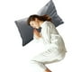 thumbnail image 5 of Funda de almohada al estilo japonés | Poliéster lavado color sólido | Funda de ropa de cama suave, transpirable y elegante | No impresión | Opciones de Azul Oscuro Azul Cielo Gris | 74x48cm | 1, 5 of 6