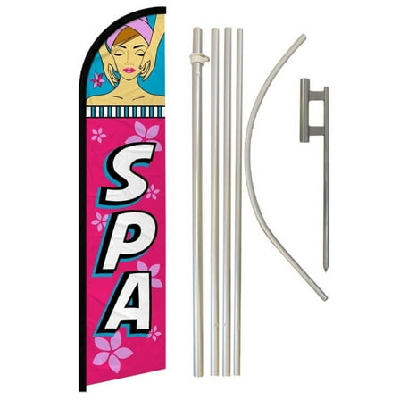 Spa Windless Banner Flag & Pole Kit