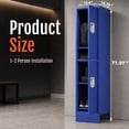 thumbnail image 2 of KAER Metal Locker, 2 Door Storage Locker with Hook, Storage Cabinet for Home, Office, Gym, Workshop-Blue, 2 of 7