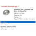 thumbnail image 2 of Front Brake Rotor - Compatible with 2004 - 2014 Acura TSX 2005 2006 2007 2008 2009 2010 2011 2012 2013, 2 of 2