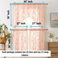 thumbnail image 3 of THD Pixie Floral Lace - Sheer 3 Piece Kitchen Curtains Set, Window Swag Valance + 36 inch Tiers Set (Blush Pink), 3 of 4