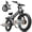 Gray, variant on AMYET ARES AWD Electric Bike for Adults, Dual Motor 2000W Ebike, 52V 20Ah Battery, 24" x 4.0" Fat Tire, Folding Electric Mountain Bike, 34MPH, UL2849