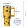 thumbnail image 3 of Sunflower Tumblers 40oz: Lids Straws Included Vacuum Insulated Sunflower Tumbler Handle Flip Straw Lid Leak Proof Travel Must Haves, 3 of 5