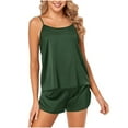 thumbnail image 2 of ClodeEU Women's Spaghetti Strap Top and Shorts Pajama Set ,Loungewear Sleepwear Sets A-Green,Womens Plus XL, 2 of 5