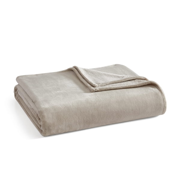 Martha Stewart the Bedford Collection Chinchilla Gray Twin Bed Blanket, Soft Cozy Bedroom Blanket, Machine Washable