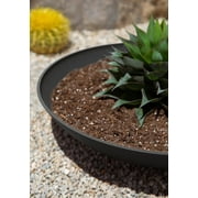 Veradek Mason Series Lane Bowl 24 Plastic-Stone Planter - Black