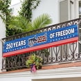 thumbnail image 4 of Kicpot Happy 4th of July Banner (118.1x19.7 Inches), Independence Day Banner for Outdoor Use, Memorial Day Patriotic Decorations for Yard and Garden, 4 of 5