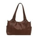 thumbnail image 1 of Bolso de hombro para mujer, moderno, de piel sintética, con asa superior, para ir de compras, viajar y trabajar. Marrón, 1 of 9