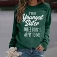 thumbnail image 2 of XINXIAOO Women Sweatshirts Sweat Shirts Women Long Sleeve Womens Pullovers Green Sweatshirt Fall Clothing Women Clothing, 2 of 5