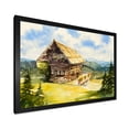 thumbnail image 2 of Designart 'Old Cottage At Summer With Peaceful Landscape' Traditional Framed Art Print, 2 of 4