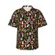 thumbnail image 1 of Balery Mushrooms Camisas hawaianas de manga corta para hombre, camisas playeras de corte holgado, camisas de vacaciones con botones,Medium, 1 of 7