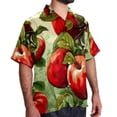 thumbnail image 2 of Fruit Men's Short Sleeve Button Down Spread Collar Beach Shirts, 2 of 6