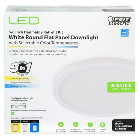0.83 in. 10.5 watt LED Retrofit Downlight Kit, White