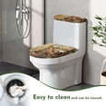 thumbnail image 5 of HELLHERO Toilet Lid Seat Cover Set Elastic Bottom & Dustproof Bathroom Toilet Cover Set Washable and Reusable, 5 of 8