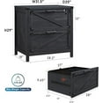 thumbnail image 6 of T4TREAM Farmhouse File Cabinet Lockable Wood 2 Drawer Lateral for Home Office, Black, 6 of 8