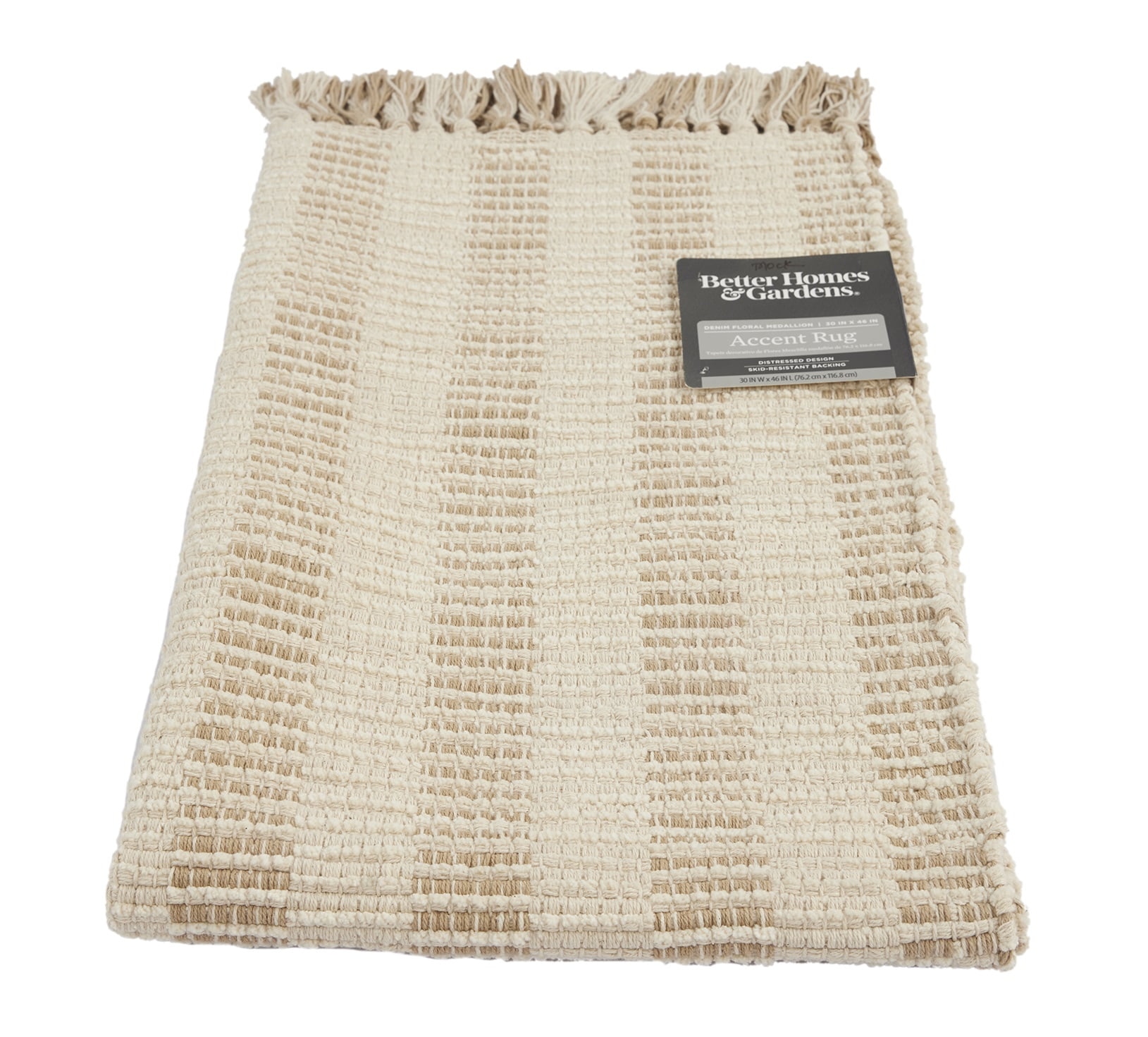 Better Homes & Gardens Beige Lines Indoor 24" x 40" Accent Rug