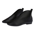 thumbnail image 2 of Bnwani Women Boots Footwear Pointed Low-Heel Flat Ankle 0 Boot Black Size 5.5, 2 of 9