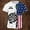 Mint Green, variant on 4th of July Shirts for Men and Women USA American Flag Patriotic Independence Day Dart Print Round-Neck Short-Sleeve T-Shirt for Men and Women(Purple,XXXXL)