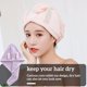 thumbnail image 5 of Worallymy Toalla para el cabello Envoltura Coral Terciopelo Toalla para secar el cabello Absorbente de agua Gorro de baño envuelto en dibujos animados Púrpura claro Worallymy JD735815731, 5 of 7