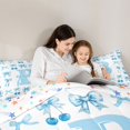 thumbnail image 4 of Castle Fairy Blue Cherry Bow Letter B Twin Comforter Sets 3-Piece for Girls,Fruit Graphic Bedding Set, 4 of 6