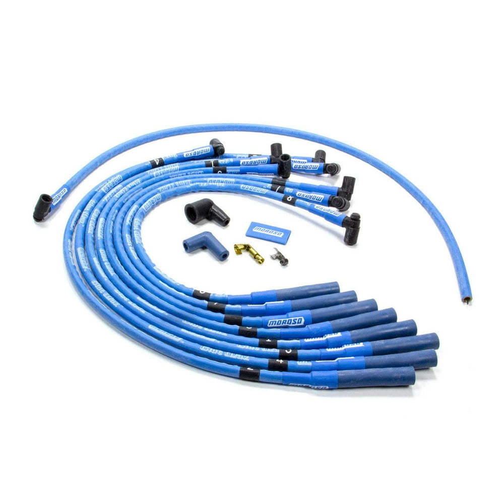 Moroso Blue Max Spark Plug Wire Set Spiral Core 8 mm Blue BBC P/N 72415
