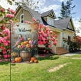 thumbnail image 7 of Welcome Autumn Garden Flag 12x18 Inch Double Sided Fall Flowers Pumpkins Bird Wooden Barrel Yard Flag Outdoor Decoration Small Farmhouse Yard Outdoor Decor Rustic Home Birthday Gift Holiday Gifts, 7 of 7