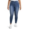 Wax Jean Juniors' Plus Size High Waisted Push-Up Skinny Jeans