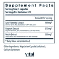 thumbnail image 2 of Vital Nutrients Saw Palmetto with Pygeum & Nettle Root - Vegan Saw Palmetto for Men Supports Healthy Prostate Function - Gluten, Dairy, Soy Free - 60 Capsules, 2 of 5
