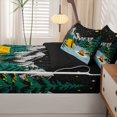 thumbnail image 4 of catabedysis Starry Camping Zipper Twin Comforter Sets with Fitted Sheet and 2 Pillowcases,Bear Tent Print Zipper Bedding Set For Boys,Multicolor,Black Reversible,4 Pieces, 4 of 7
