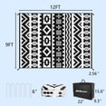thumbnail image 5 of ABORON Outdoor Rug, 9' x 12', Reversible Waterproof, 5 of 9