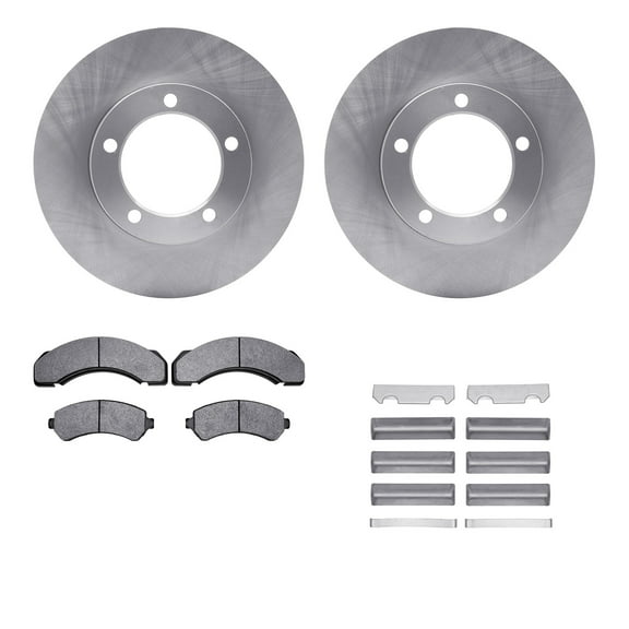 Dynamic Friction Company Front Brake Rotors with 5000 Advanced Brake Pads includes Hardware 6512-48198