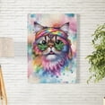 thumbnail image 2 of Hippie Exotic Shorthair Portrait Watercolor Tie-Dye Vintage Styles Vertical Matte Canvas Poster Cat Lover Kitten Owner Gifts Wall Art Home Decor - 00014, 2 of 5