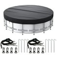thumbnail image 4 of 210D Oxford Cloth Round Solar Pool Cover 6 Size Black: Heat Absorption 15Ft, 4 of 4