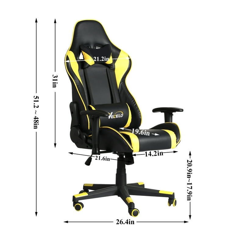 VECELO High Back Ergonomic Office Chair with Adjustable Headrest Armre