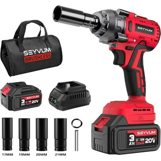 SILVEL 21V Cordless Impact Wrench 1/2 inch, 517 Ft-lbs (700N.m) Max Torque,  Brushless Impact Driver with 1.5Ah Li-ion Battery, Charger, 6 Sockets