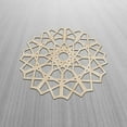 thumbnail image 2 of Mandala Wooden Wall Art, Geometric Mesh Bohemia Oriental Art, Birch Wood Plywood Rustic Wall Art Accent for Hallway Bedroom Living Room Cafes and Offices, 11.4" X 11.4" X 0.1", by Ambesonne, 2 of 5