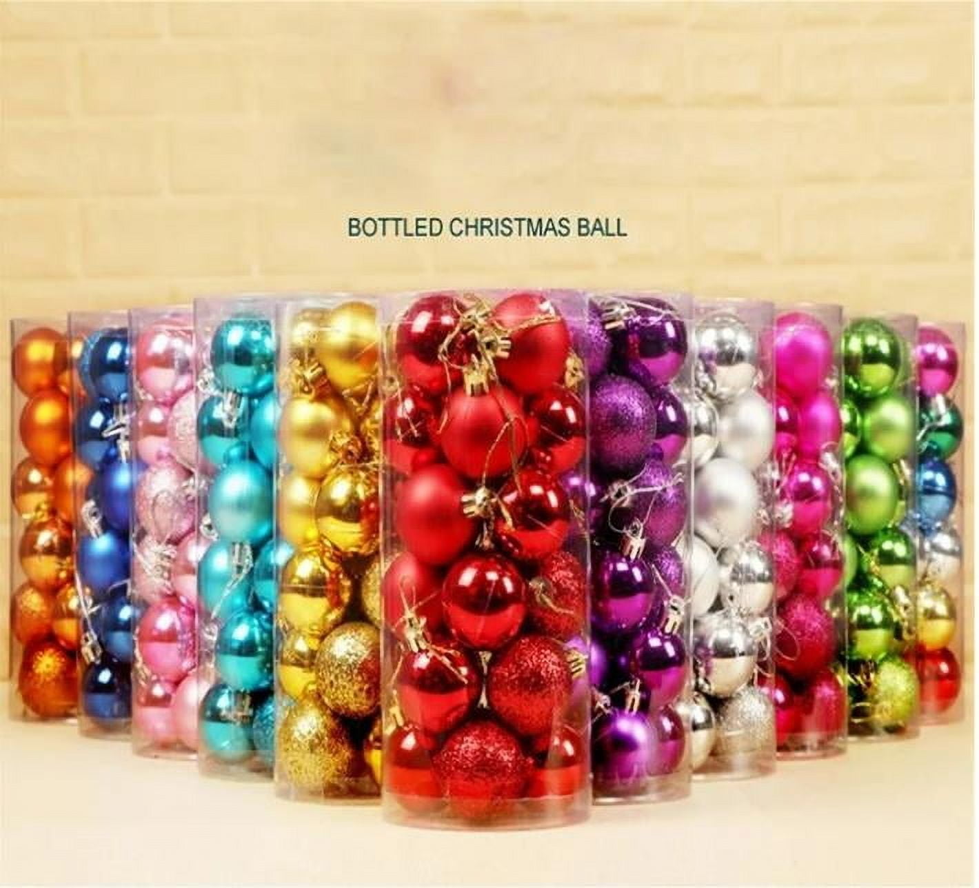 RBCKVXZ Red 2.36"/6cm Christmas Balls Christmas Tree Decorations Ornaments Shatterproof Hanging Balls for Holiday Birthday Wedding Party Christmas Decorations Clearance Ornaments Set of 24pcs