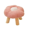 thumbnail image 1 of Step Stool Footrest Flower Shape Multipurpose Cartoon Foot Rest, Soft Ottoman Sofa Stool for Bedroom, Entryway, Apartment Bedside Living Room Pink, 1 of 8