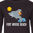thumbnail image 4 of Inktastic Fort Myers Beach Florida Dolphin Long Sleeve Youth T-Shirt, 4 of 5