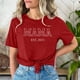thumbnail image 5 of Camiseta Penkiiy para Mamá Mujer Mamá Vida Tees Gráficas Casual Lindas Tops Día de la Madre para Mamá 2XL Rojo, 5 of 5