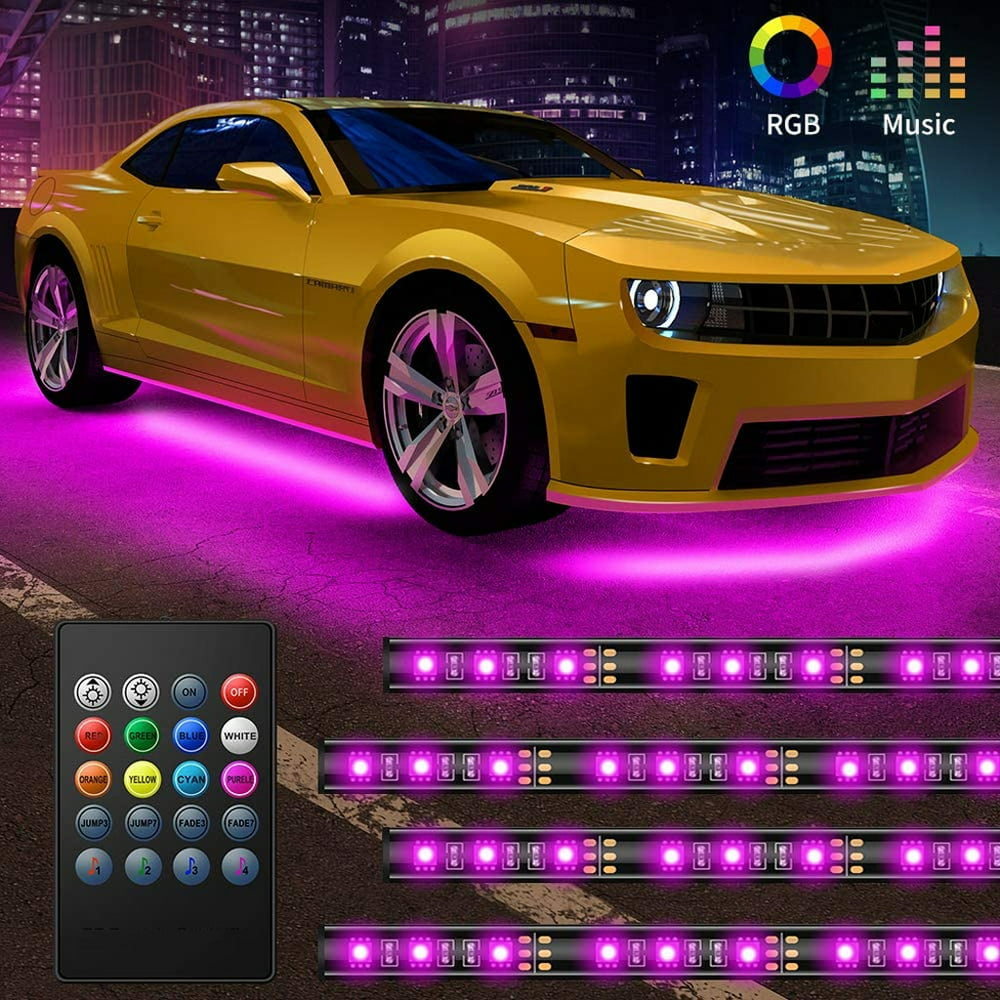 Vifucz Car Underglow LED Lights 8 Colors Sync To Music