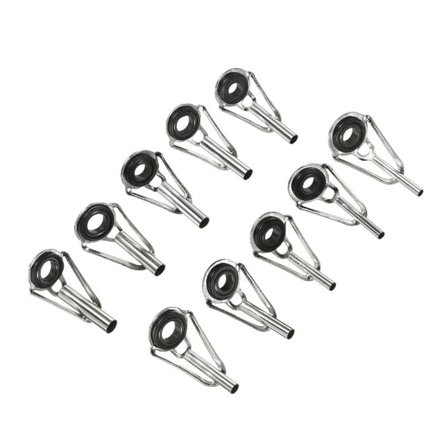 Unique Bargains 1.63.6mm Tube Dia Iron Fishing Rod Tips Repair Kit, Silver Tone 50 Pack
